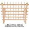 JumblCrafts Wooden Thread Rack Holder. 60-Spool Thread Organizer Rack W/ Hooks & Flip-Out Legs, 16.1”x1.9”x13.2”